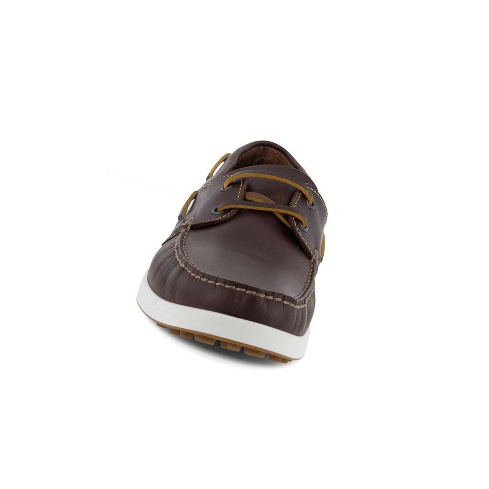 Men's Ecco S Lite Moc Boat Moccasins Coffee | Canada 580TCE